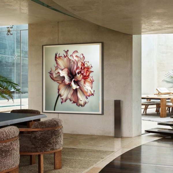 Immagine aggiuntiva 1: Foto Floreale Arte digitale "Dalia arcobaleno 23: Eleganza vivida dei petali", artista digitale Michael F 