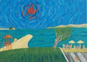 Живопись "Панорама Измир Побережье Escape", живописец Kamil Murat масло холст в Jose Art Gallery