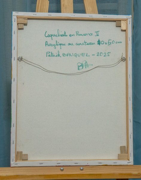 Imagen adicional 7: Arte moderno Paisaje Pintura "Amapolas vibrantes del paisaje de Provenza", pintor Patrick BAUQUEL acrílico lienzo 