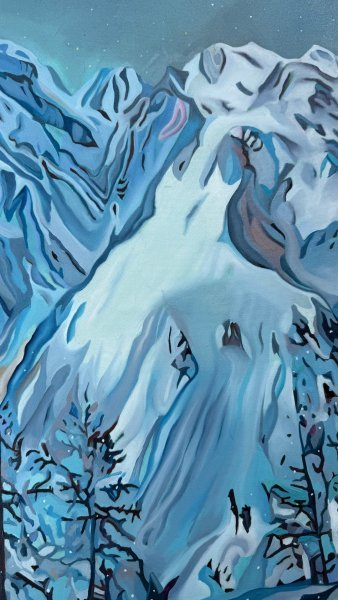 Дополнительное изображение 2: Экспрессионизм Пейзаж Живопись "Les Grisons" живописец Constantin Roucault масло холст 