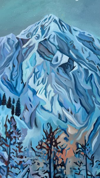 Дополнительное изображение 4: Экспрессионизм Пейзаж Живопись "Les Grisons" живописец Constantin Roucault масло холст 