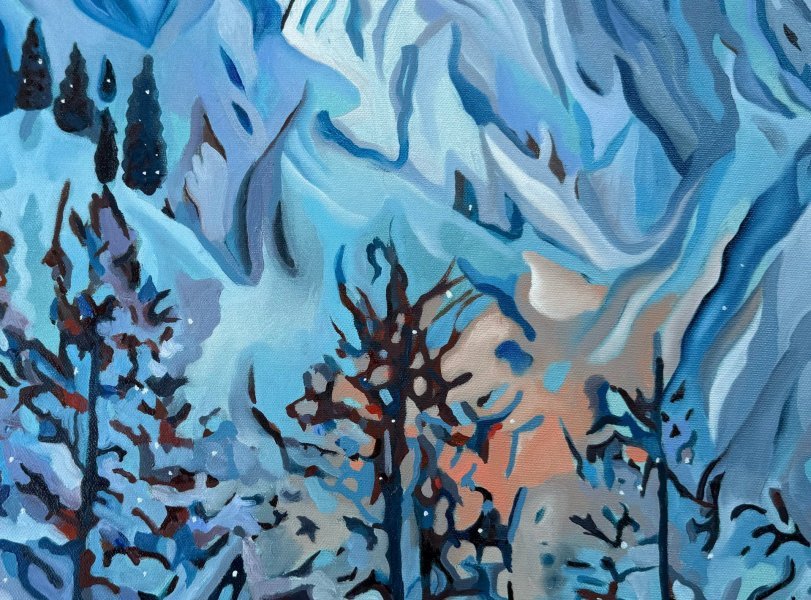 Дополнительное изображение 5: Экспрессионизм Пейзаж Живопись "Les Grisons" живописец Constantin Roucault масло холст 