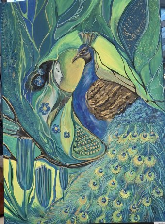 Painting "Symphony" by painter Jenshenka acrylic fabric at Jose Art Gallery