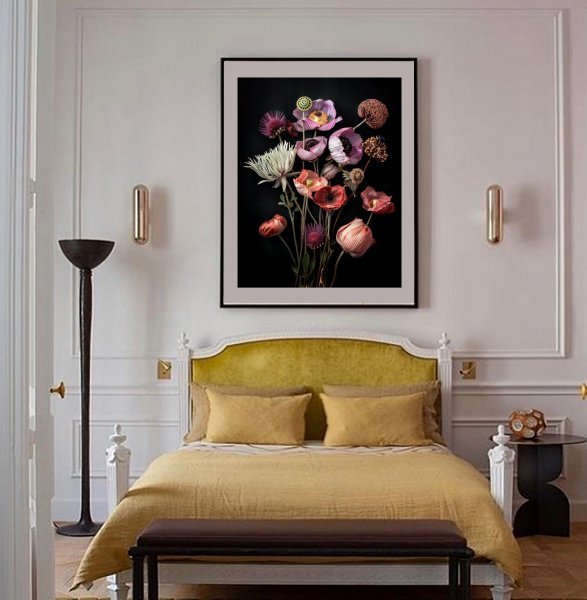 Immagine aggiuntiva 1: Foto Floreale Arte digitale "Velvet Requiem: Profondità floreale strutturata", artista digitale Michael F 