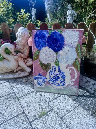 Pintura "Momentos florecientes llenos de esperanza", pintor Urszula Socha acrílico lienzo en Jose Art Gallery