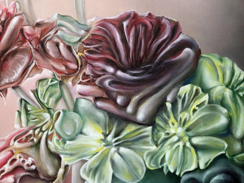 Additional view 4: Modern Flower Painting  by painter Stefano Mazzolini oil canvas 