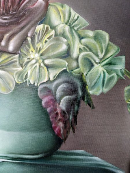 Additional view 5: Modern Flower Painting  by painter Stefano Mazzolini oil canvas 