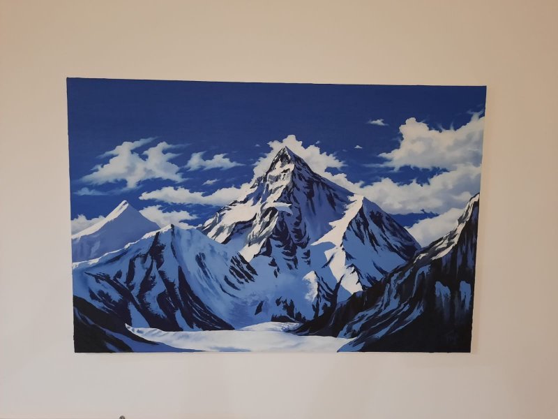 Additional view 4: Realism Landscape Painting Winter Landscape of Himalayas by painter Pavel Bulavintsev oil canvas 