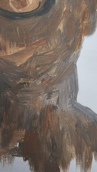 Immagine aggiuntiva 2: Arte moderna Ritratto Pittura "OCCHIO SINGOLO #1", pittore OTREBOR acrilico tessuto 