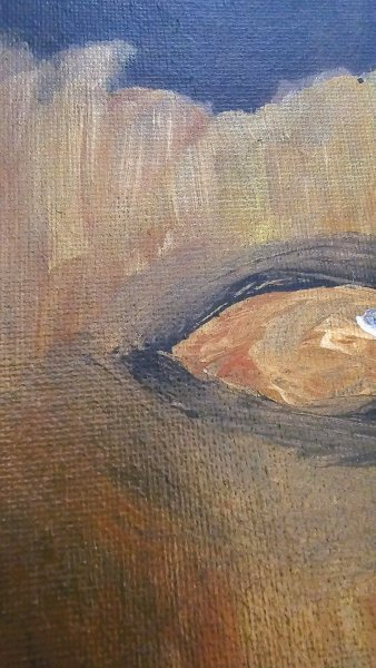 Immagine aggiuntiva 2: Arte moderna Ritratto Pittura "SINGLE EYE #2", pittore OTREBOR acrilico tessuto 
