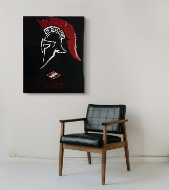 Painting "Spartacus" by painter Yana Vertel acrylic wood at Jose Art Gallery