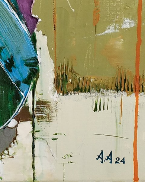 Imagen adicional 5: Expresionismo Retrato Pintura "Malachite Intonation", pintor Alexander Aksyonov acrílico lienzo 