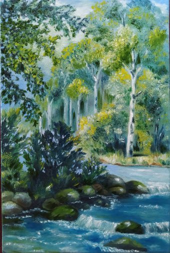 Painting "Ombre" by painter IRYNA NUZHDIAK oil canvas at Jose Art Gallery