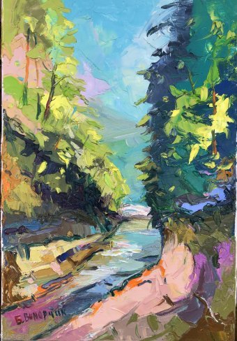 Carpathians.  River.