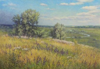 Malarstwo "Kurhan Spasski", malarz Oleksandr Kusenko olej płótno w Jose Art Gallery