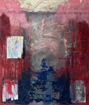 Malarstwo "NIE CIEŃ", malarz Gela MIKAVA technika mieszana tkanina w Jose Art Gallery