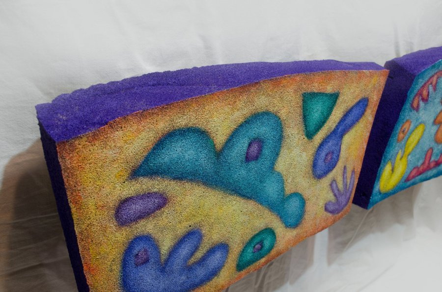 Additional view 2: Abstract Genre Painting Sponge 1 by painter Boris Subotic oil fabric 