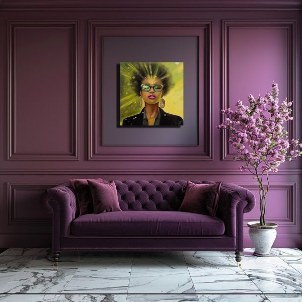 Additional view 1: Conceptual Portrait Painting Thoughts by painter Yulianna Tulinova oil canvas 