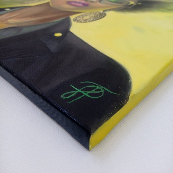 Additional view 3: Conceptual Portrait Painting Thoughts by painter Yulianna Tulinova oil canvas 