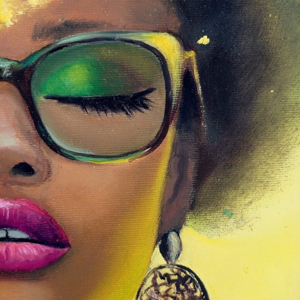 Additional view 4: Conceptual Portrait Painting Thoughts by painter Yulianna Tulinova oil canvas 