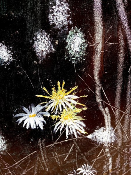 Image supplémentaire 1: Art conceptuel Paysage urbain Peinture "Jardin mystérieux", peintre Serhiy Roy technique mixte carton 