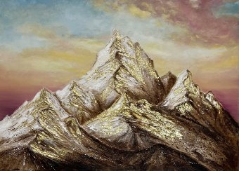 Painting "Magnificent sunset" by painter Yuliia Kiselova alkyd canvas at Jose Art Gallery