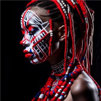 Digital Art "Wicket and Bones. African Essence" by digital artist Elmir Tatar at Jose Art Gallery