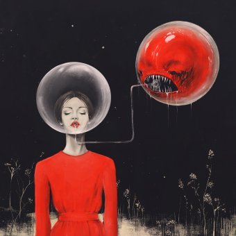 Arte digital "Para respirar?", artista digital Anna Shee na Jose Art Gallery