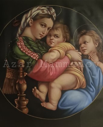 Мадонна у кріслі Painting by Azar Mammadov
