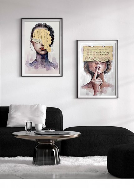 Дополнительное изображение 3: Сюрреализм Портрет Живопись "Фиолетовые сны. Сюрреалистический женский портрет" живописец Julia Shilo смешанная техника бумага 