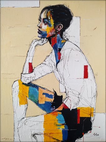 Malerei "Fragments of Contemplation", maler/-in Alexander Aksyonov Acryl Leinwand in der Jose Art Gallery