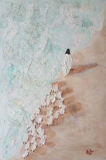 Живопис "Шлях", живописець Олена Парау змішана техніка дерево в Jose Art Gallery