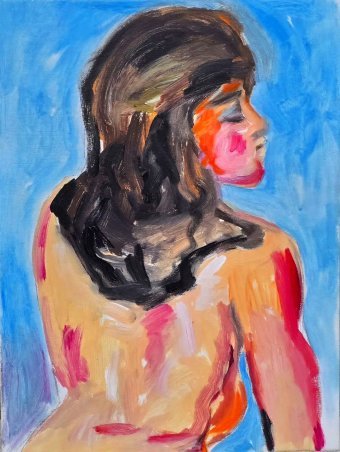 Painting "Soulback" by painter Sandlberry acrylic canvas at Jose Art Gallery