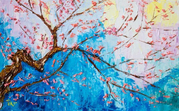 Cherry blossom branch