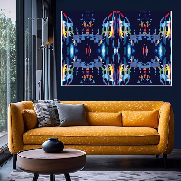 Image supplémentaire 1: Art du pixel Familial Art numérique "Perdu dans l'espace numérique : l'art abstrait", artiste numérique michael Bertoli 