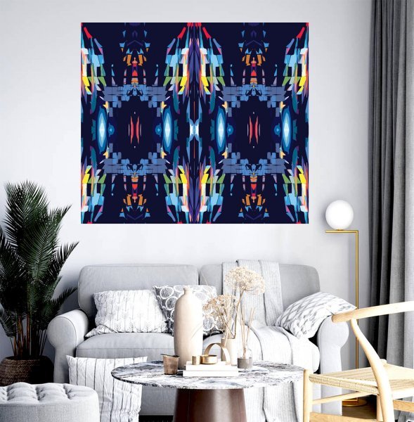 Image supplémentaire 2: Art du pixel Familial Art numérique "Perdu dans l'espace numérique : l'art abstrait", artiste numérique michael Bertoli 