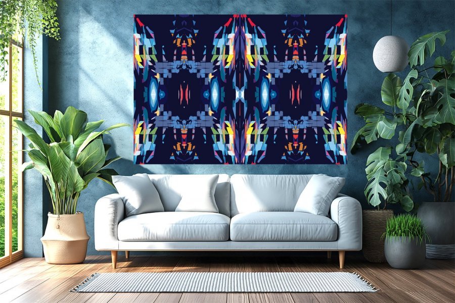 Image supplémentaire 4: Art du pixel Familial Art numérique "Perdu dans l'espace numérique : l'art abstrait", artiste numérique michael Bertoli 