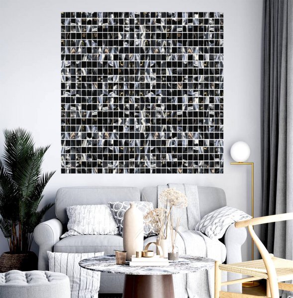 Image supplémentaire 1: Art du pixel Familial Art numérique "Paysage nocturne urbain", artiste numérique michael Bertoli 