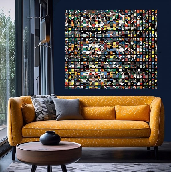 Image supplémentaire 2: Art du pixel Familial Art numérique "Paysage urbain", artiste numérique michael Bertoli 