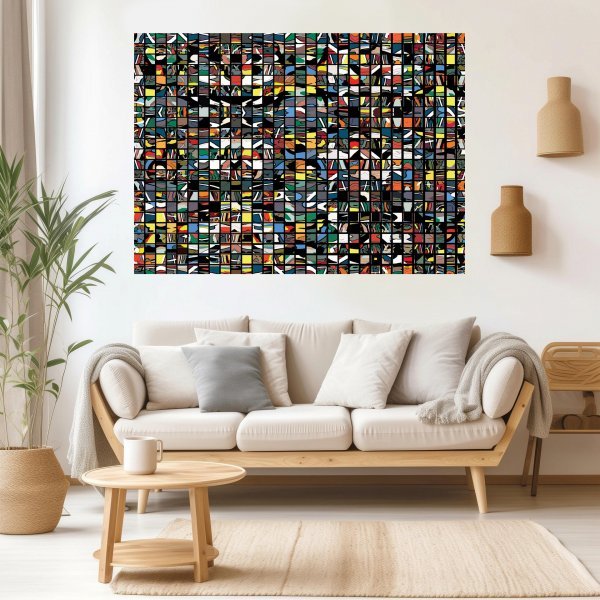 Image supplémentaire 3: Art du pixel Familial Art numérique "Paysage urbain", artiste numérique michael Bertoli 