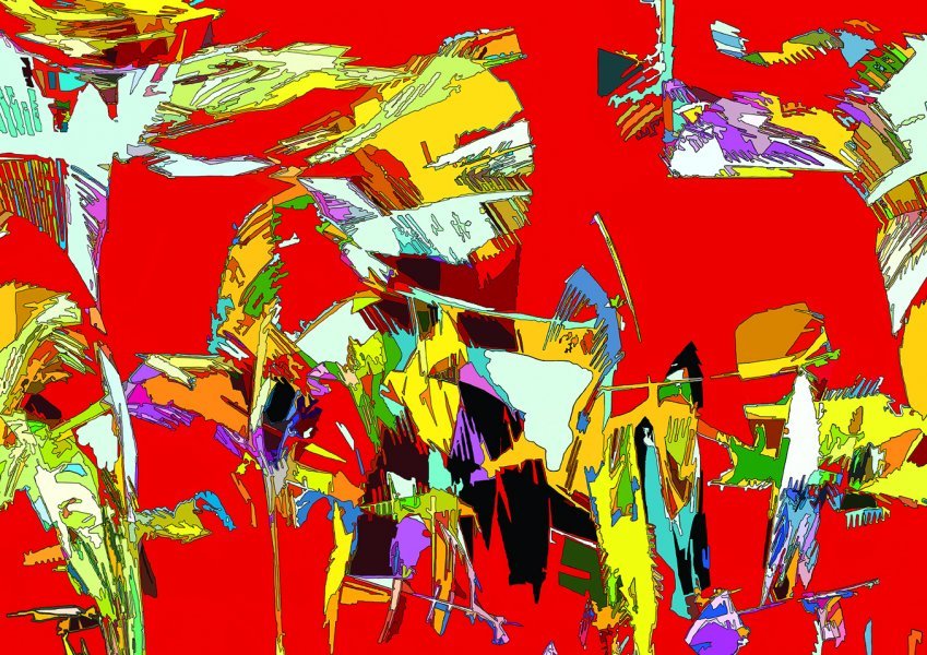 Pixel art Genre Digital Art Abstract voyage by digital artist michael Bertoli 