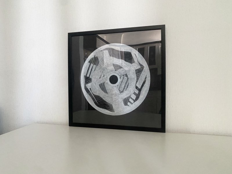 Additional view 1: Abstract Interior Drawing Slip’ A1 by illustrator #artdjartem pencil paper 