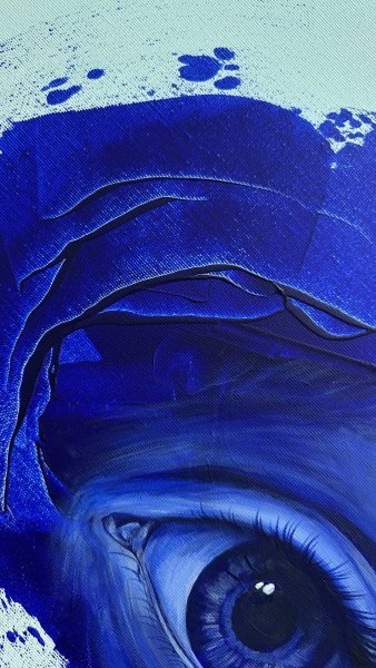 Zusätzliches Bild 2: Abstraktionismus Porträt Malerei "Ohne Worte", maler/-in Lina Kush Acryl Leinwand 