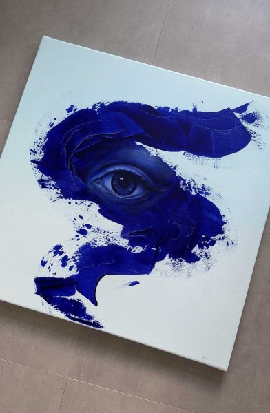 Zusätzliches Bild 5: Abstraktionismus Porträt Malerei "Ohne Worte", maler/-in Lina Kush Acryl Leinwand 