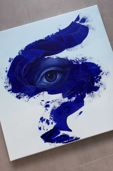 Zusätzliches Bild 6: Abstraktionismus Porträt Malerei "Ohne Worte", maler/-in Lina Kush Acryl Leinwand 