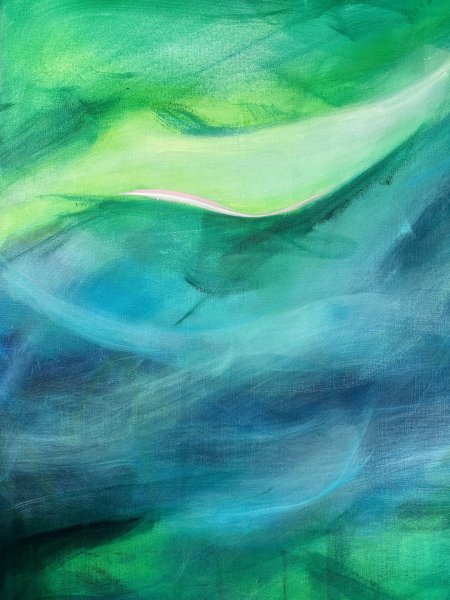 Immagine aggiuntiva 5: Astrattismo Paesaggio Pittura "L'ombra del drago sopra...", pittore Noumenona acrilico tela 