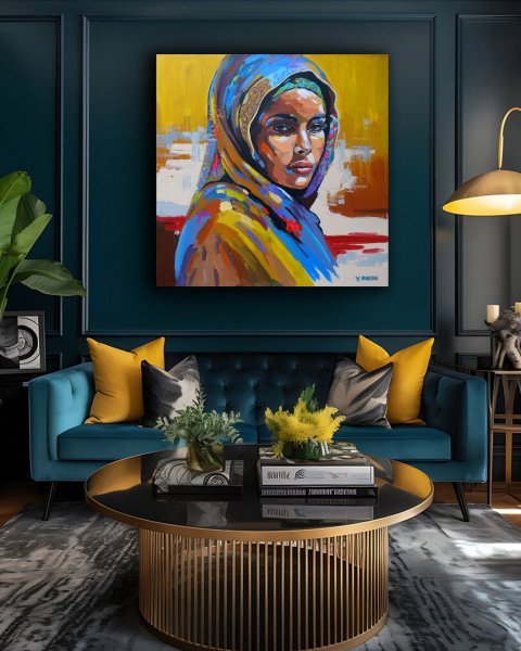 Additional view 8: Fine Art Portrait Painting Desert Rose by painter Babski Wojciech acrylic canvas 
