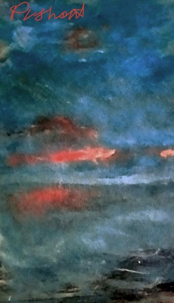 Painting "Anger...Tectonics of Feelings." by painter Pishont acrylic canvas at Jose Art Gallery