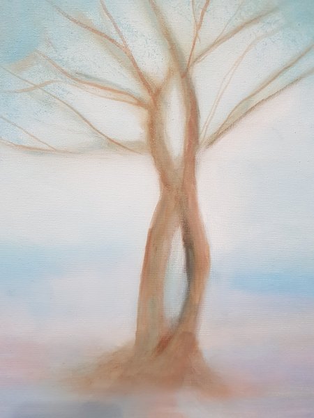 Immagine aggiuntiva 1: Arte figurativa Paesaggio Pittura "Radici Intrecciate. Legami Naturali Invisibili", pittore Mercedes Gordo olio tela 