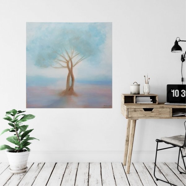 Immagine aggiuntiva 3: Arte figurativa Paesaggio Pittura "Radici Intrecciate. Legami Naturali Invisibili", pittore Mercedes Gordo olio tela 